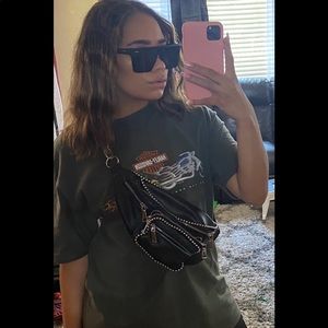 Blacks studded Fanny pack